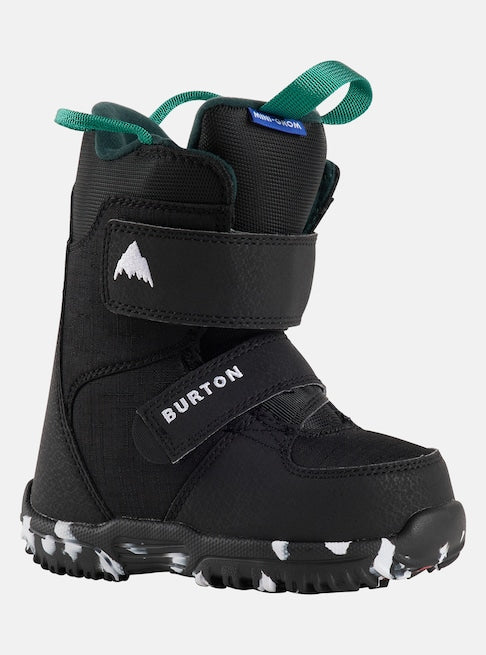 BURTON MINI GROM KIDS SNOWBOARD BOOTS BLACK 2025